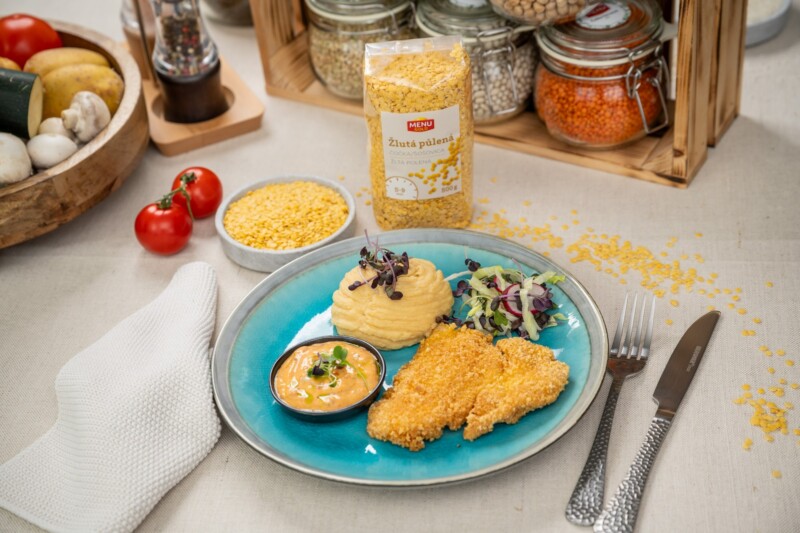 Kuřecí panko řízečky s bramborovočočkovým pyré